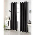 Produktbild: Woltu Vorhang (1 St), Ösen, blickdicht, Thermovorhang mit Ösen, 250 g/m2 schwarz 135 cm x 225 cm