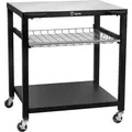 Produktbild: Grillwagen 80 x 65,5 x 86,5 cm, Schwarz, Grilltisch mit großer Edelstahl Arbeitsfläche - Bbq-toro