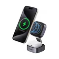 Produktbild: Ugreen W702 2-in-1-Qi-Induktionsladegerät für iPhone und AirPods, 15 W, grau
