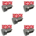 Produktbild: 5x FEBI BILSTEIN ÖLABLASSSCHRAUBE MIT DICHTRING 17,5mm AUßENSECHSKANT ÖLWANNE ÖL
