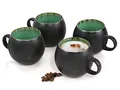 Produktbild: Sänger | Cappuccinotassen Palm Beach, 4-teiliges Cappuccinotassen Set aus Steingut, Kaffeetassen 400ml | PREMIUM COLLECTION
