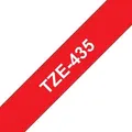 Produktbild: Brother TZE-435 Etiketten erstellendes Band Weiss auf Rot