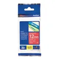 Produktbild: Labeltape Brother TZE435 Wit, rood 12mmx8m