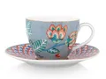 Produktbild: PiP Studio Espressotasse Flower Festival Espressot. m.U. Light Blue 120ml, Porzellan, Espresso Cup & Saucer Flower Festival Light Blue120ml