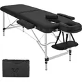 Produktbild: TECTAKE 2 Zonen Massageliege mit Polsterung und Aluminiumgestellschwarz