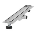 Produktbild: LuxeBath Duschrinne Edelstahl Doppelseitige Bodenablauf 2in1, Komplettset Bodenbefestigung, Duschablauf, Siphon mit Geruchsstop, Haarsieb, Ablaufrinne Dusche