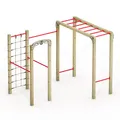 Produktbild: Wickey Fitnessgerät - Fit Base 820 - Outdoor Fitnessstudio, Gym für Zuhause, Klettern und Sport für Jugendliche und Erwachsene im Garten mit Klimmzugstange