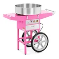 Produktbild: Royal Catering RCZC-1200-W Zuckerwattemaschine mit Wagen Cotton Candy Machine (Ø 52 cm, 1.200 W, 1 Einheit / 60 s, inkl. Zubehör) Pink