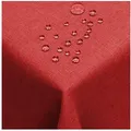Produktbild: DecoHomeTextil Heimtextilmanufaktur Tischdecke Leinen Optik Tischdecke Tischtuch Abwaschbar Wasserabweisend rot Eckig 110 x 160 cm