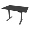 Produktbild: STIER Elektrisch höhenverstellbarer Schreibtisch THA 160x80cm schwarz/schwarz