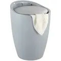 Produktbild: Hocker Candy Grey, Mit Wäschesack, Badhocker, Mit Abnehmbarem Wäschesammler, Grau, Kunststoff (abs) Grau , Polyester Schwarz - Grau - Wenko