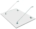 Produktbild: HOMCOM Glasvordach Haustür Vordach Türvordach Edelstahl ESG 150 x 90 cm