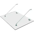 Produktbild: Homcom - Vordach Glasvordach Türvordach, Gehärtetem Glas, 304 Edelstahl Klarglas 150 X 90 Cm