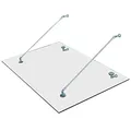 Produktbild: Homcom Vordach Glasvordach Türvordach Verbundsicherheitsglas ESG 304 Edelstahl Klarglas 3 Größen (150x90 cm) (M)