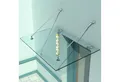 Produktbild: HOMCOM Pultvordach Vordach Glasvordach Türvordach (Gehärtetem Glas, 1 St., 304 Edelstahl Klarglas), 150 x 90 cm