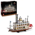 Produktbild: LEGO Ideas Flussraddampfer - Bauset für Erwachsene - Bootsmodell mit Innenraum & interaktiven Funktionen, inkl. funktionierendem Schaufelrad und Steuerung - DIY Geschenk für Männer und Frauen - 21356