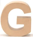 Produktbild: Papp Buchstabe G 17,5x5,5cm Alphabet Initialien Deko PappArt Druckbuchstabe
