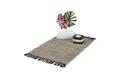 Produktbild: relaxdays Läufer Flickenteppich 60 x 110 cm, Höhe: 5 mm, grau