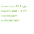 Produktbild: Amewi Hyper GO Truggy brushless 4WD 1:14 RTR schwarz 22659 (4262408972990)