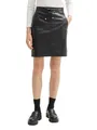 Produktbild: TOM TAILOR Damen Mini Rock aus Fake-Leder, 14482 - Deep Black, 42