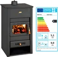 Produktbild: Kaminofen, Holzofen Wasserführend Prity, Modell K2 CP W13, Obere Platte aus Gusseisen, Leistung 15kW