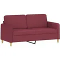Produktbild: vidaXL 2-Sitzer-Sofa Weinrot 140 cm Stoff