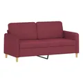 Produktbild: vidaXL Sofa 2-Sitzer-Sofa Weinrot 140 cm Stoff