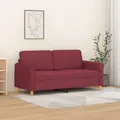 Produktbild: 2-Sitzer-Sofa Weinrot 140 cm Stoff