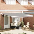 Produktbild: vidaXL Ausziehbare Markise Hellgrau 400 x 300 cm