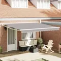 Produktbild: vidaXL Manuelle Einziehbare Markise Hellgrau 400x300 cm