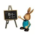 Produktbild: Kuhnert Drechslerei Osterdekoration/Osterhase „Stupsi Hase als Lehrer“ 11 cm, aus feinstem Holz, für EIN Bezauberndes Osterfest oder eine dauerhafte Dekoration, Holzkunst Made in Germany