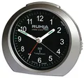 Produktbild: Ruhla Funkwecker Analog, mit rundem silbernem Kunststoffgehäuse, mit Alarm und Beleuchtung, Durchmesser 11 cm, RC-258-1