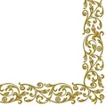Produktbild: Mank Serviette Airlaid Rob in Gold, 40 x 40 cm, 50 Stück - Ornamente