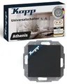 Produktbild: Kopp ATHENIS Universalschalter in Anthrazit - Lichtschalter-Unterputz mit 10AX Schaltvermögen - Hochwertiger IP20 Schalter ohne Rahmen - Moderner Wechselschalter-Unterputz 250V~