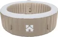Produktbild: HOME DELUXE - Outdoor Whirlpool - SPLASH - Farbe: Beige -  208 cm, Höhe 65 cm, 130 Luftdüsen - inkl. Abdeckung, Reparaturset, Filterset I Außen Whirlpool Spa für 6 Personen