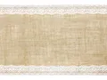 Produktbild: Tischläufer Tischband Jute mit Spitze natur-weiß 28cm x 2,75m Vintagelook