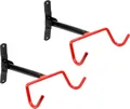 Produktbild: Wiltec 2er Set Fahrradwandhalter klappbar 40x27x20 cm bis 2x30 kg zur Rahmeneinhängung, Fahrradhalterung für Bikes bis 30kg je Fahrradhaken