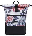 Produktbild: Ela Mo® Rolltop Rucksack Damen - Rollrucksack Anti Diebstahl für Sport & Reisen - Laptoprucksack für Schule, Uni, Business - Mit USB Anschluss & kompaktem Flaschenhalter - Bloom!