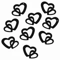 Produktbild: Oblique-Unique® 100 Stk Deko Doppel Herzen - Farbwahl (Schwarz)