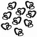 Produktbild: 100 Stk Deko Herzen Schwarz Streuteile Scrapbooking Tischdeko Streudeko Hochzeit