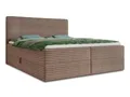 Produktbild: Boxspringbett Mollo mit 2 Bettkästen, Doppelbett mit Bonell-Matratze und Topper, Polsterbett in weichem Cordstoff, Bett, Bettgestell für Schlafzimmer (Braun (Tilia 17), 160 x 200 cm)