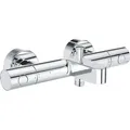 Produktbild: Grohe Grohtherm 800 Cosmopolitan Thermostat-Wannenbatterie, Ausladung 162mm, S-Anschlüsse, 34766000 - Silber