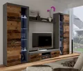 Produktbild: Küchen-Preisbombe Wohnwand Rumba XL Schrankwand Anbauwand Wohnkombi Wohnzimmer Old Wood + Matera, (4-St)