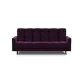 Produktbild: Mars Meble Schlafsofa mit Bettkasten - Dreisitzer 220cm Breit Polstersofa mit Schlaffunktion Nancy BIS, aus Velours Sofa mit Federkern Holzbeine, Stoff: Kronos 03 - lila