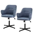 Produktbild: UEV Polsterstuhl Bürostuhl Homeoffice Stuhl, Konferenzstuhl mit Armlehne Metallbeine (2er set, bis 150kg belastbar, atmungsaktiver Stoff, für Arbeitszimmer, Schlafzimmer), drehbar höhenverstellbar wippbar Besucherstuhl Schreibtischstuhl