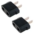 Produktbild: OcioDual 2X Stück Reise Strom Adapter EU/DE Europa Deutschland Stecker auf/Für USA US