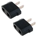Produktbild: 2X Stück Reise Strom Adapter EU/DE Europa Deutschland Stecker auf/Für USA US