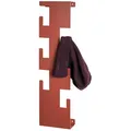 Produktbild: HAKU Möbel Wandgarderobe 47406 rot Metall 6 Haken 15,0 x 60,0 cm