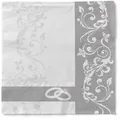 Produktbild: Sovie HORECA Serviette Hochzeit in Silber aus Tissue 33 x 33 cm, 100 Stück