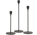 Produktbild: BOLTZE Kerzenleuchter Malte, 3er Set, aus Metall, Schwarz, Rund